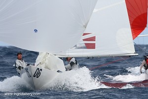 Etchells World Championship Sydney Australia 2012. Cameron Miles on The Hole Way photo copyright Ingrid Abery http://www.ingridabery.com taken at  and featuring the  class