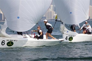Olivia Price, Nina Curtis and Lucinda Whitty in the final in Miami - Photo Rolex Daniel Forster - Miami OCR 2012 photo copyright  Rolex/Daniel Forster http://www.regattanews.com taken at  and featuring the  class