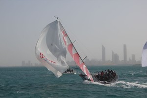 Team Bahrain leaving Abu Dhabi - Sailing Arabia - The Tour 2012 photo copyright OmanSail  taken at  and featuring the  class