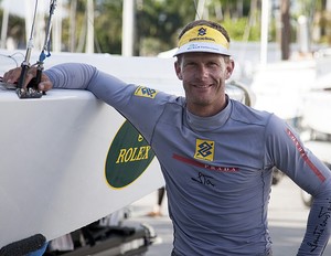 Brazil's Robert Scheidt is the lead skipper in the Star fleet after 7 races - Rolex Miami OCR 2011 photo copyright  Rolex/Daniel Forster http://www.regattanews.com taken at  and featuring the  class