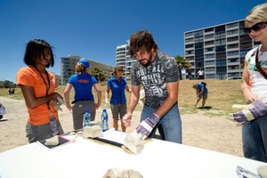 Volvo Ocean Race beach clean in Cape Town, South Africa. - Volvo Ocean Race 2011-12 photo copyright Paul Todd/Volvo Ocean Race http://www.volvooceanrace.com taken at  and featuring the  class