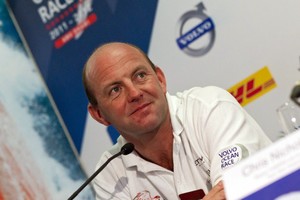 Abu Dhabi Ocean Racing skipper Ian Walker at the Skippers Press Conference in the Abu Dhabi Race Village - Volvo Ocean Race 2011-12 photo copyright Ian Roman/Volvo Ocean Race http://www.volvooceanrace.com taken at  and featuring the  class