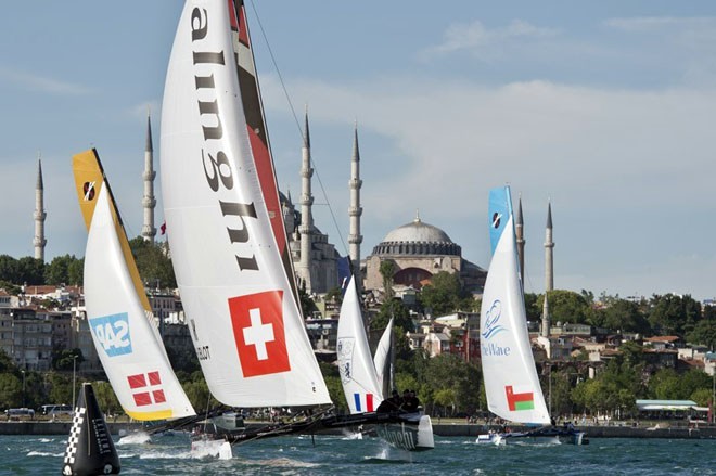 Fleet - Extreme Sailing Series 2012 Act 3 Istanbul ©  Vincent Curutchet / Dark Frame http://www.extremesailingseries.com/