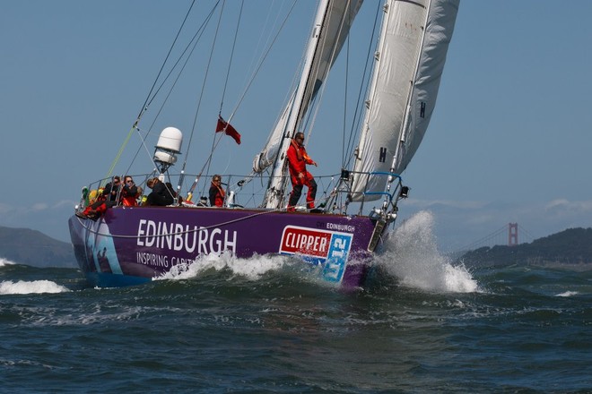 Edinburgh Inspiring Capital - The Clipper Race fleet left Jack London Square in Oakland on 14 April to start Race 10, to Panama - Clipper 11-12 Round the World Yacht Race  © Abner Kingman/onEdition