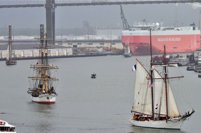 The 2012 Tall Ships Challenge fleet in Savannah, Ga © Jennifer Spring http://www.tallshipsamerica.org/