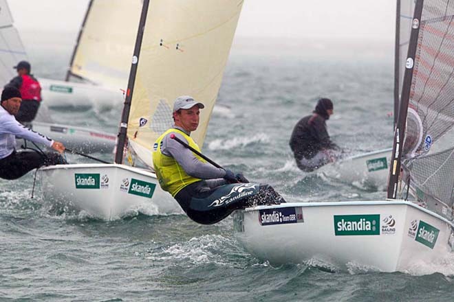 Giles Scott in action during Sail for Gold 2012 in Weymouth, England © Thom Touw http://www.thomtouw.com