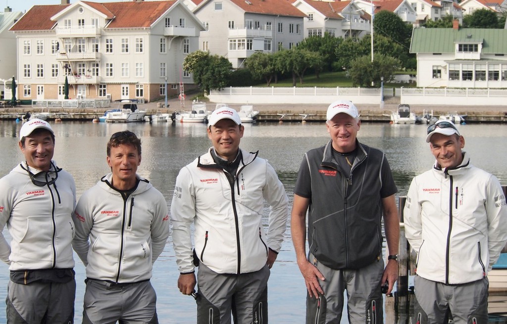 Team YanMar Racing L to R Kazuhiko Sofuku (bow), Thierry Douillard (trim), Yasuhiri Yaji (pit), Peter Gilmour (helm), and Fred Guilmin (main/tactics) - Stena Match Cup Sweden 2012 photo copyright Greg Nicoll taken at  and featuring the  class