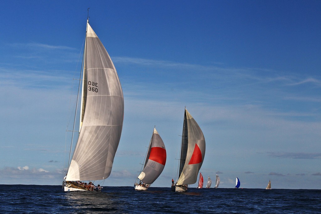 ’Patrice Six’ (L) during the NSW IRC Championships 2012 Sail Port Stephens Regatta hosted by Corlette Point Sailing Club Day 6. © Matt King /Sail Port Stephens 2012
