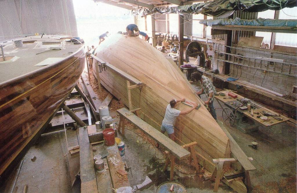 Where it all started - the ``wooden`` 12 metre in mid-1985. Photo: Terry Fong photo copyright SW taken at  and featuring the  class