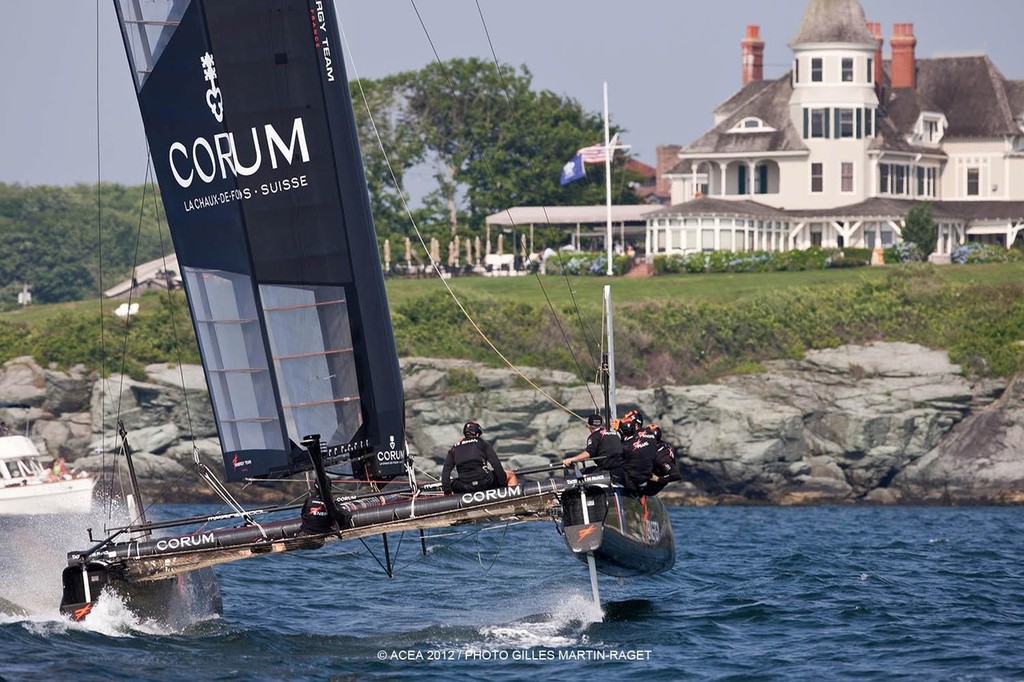 America&rsquo;s Cup World Series Newport 2012, First day of training photo copyright ACEA - Photo Gilles Martin-Raget http://photo.americascup.com/ taken at  and featuring the  class