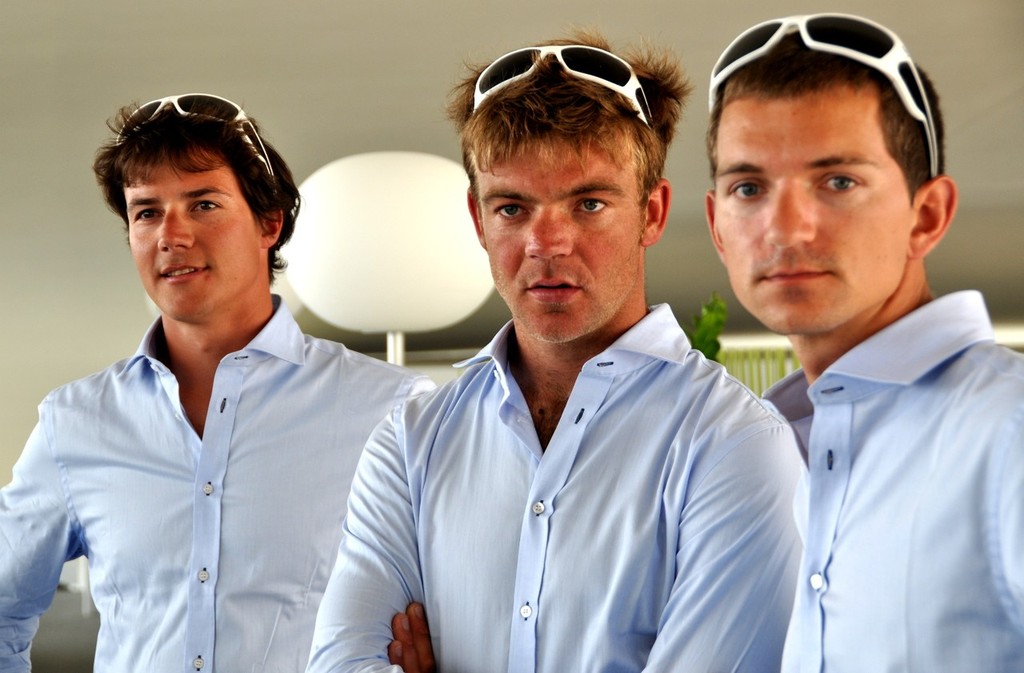 Part of crew of the Hydroptère.ch photo copyright Jean Philippe Jobé taken at  and featuring the  class