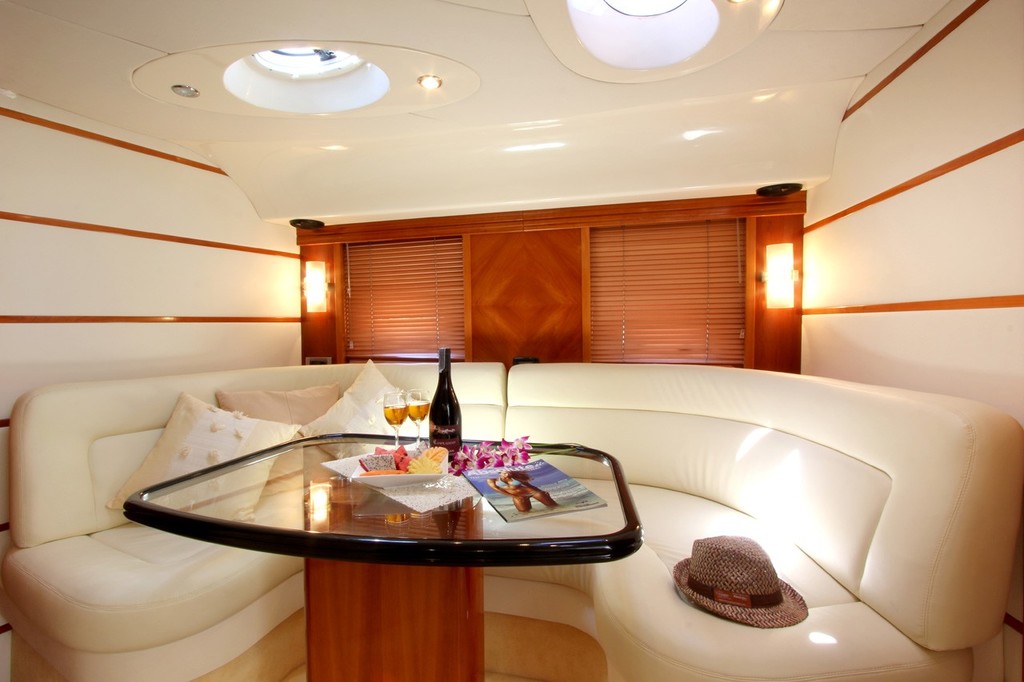 Dining onboard the luxury Elan 42 photo copyright Absolute Fractionals taken at  and featuring the  class