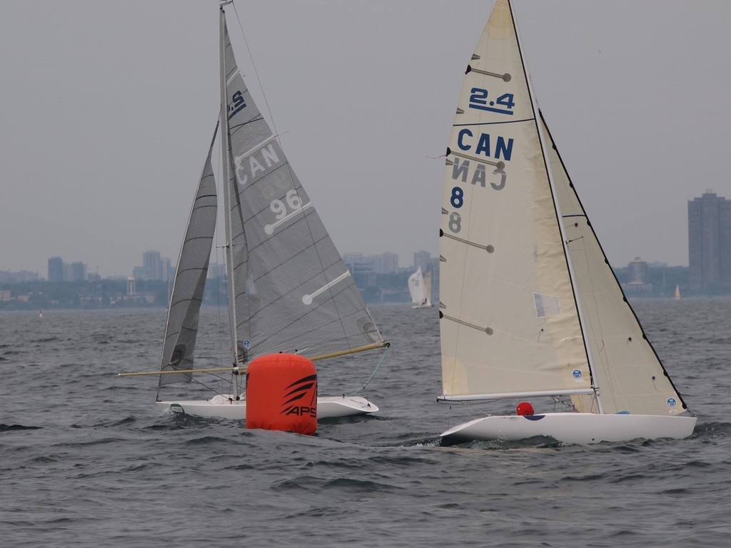 2.4 metre boats rounding big offset mark - 2012 Toronto Hospice Regatta © Greg Nicoll