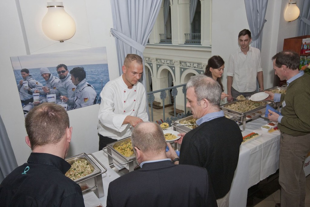 Race lunch with Farmes Outdoor fast natural food. Photo: stockmaritime - International Yacht Forum Hamburg photo copyright Hans Genthe taken at  and featuring the  class