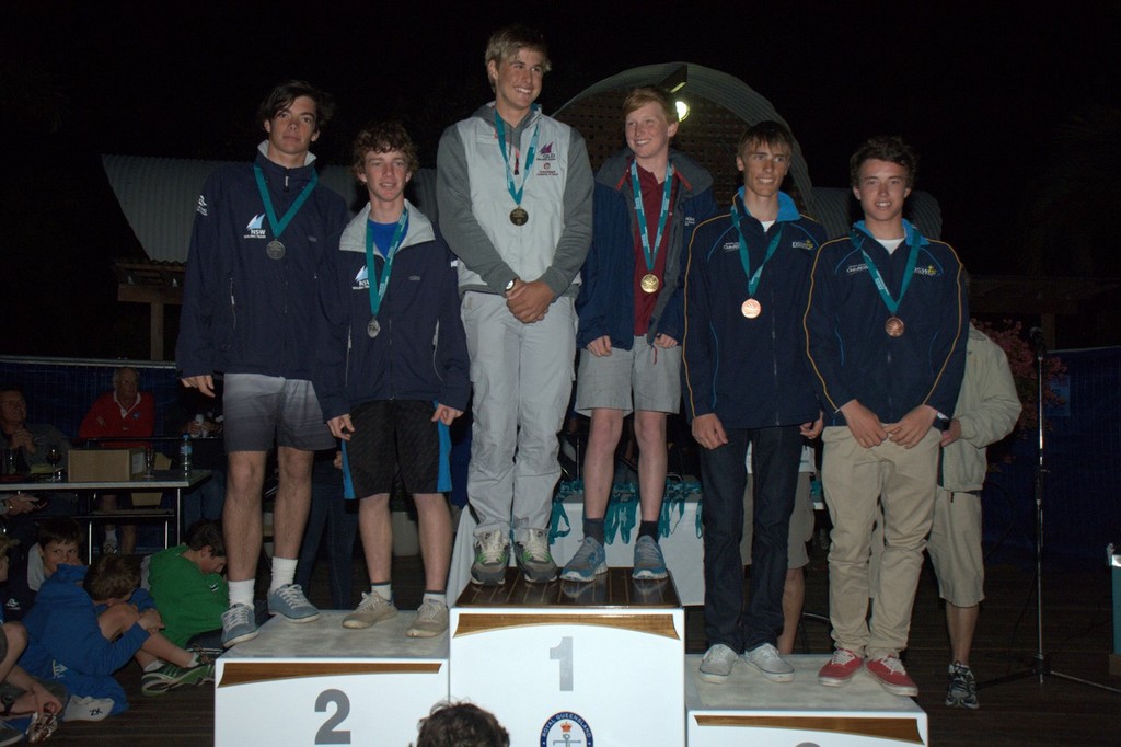 Newly crowned 29er champions for 2012 - 2012 AUS Mid-Winter Youth Championships photo copyright David Price taken at  and featuring the  class