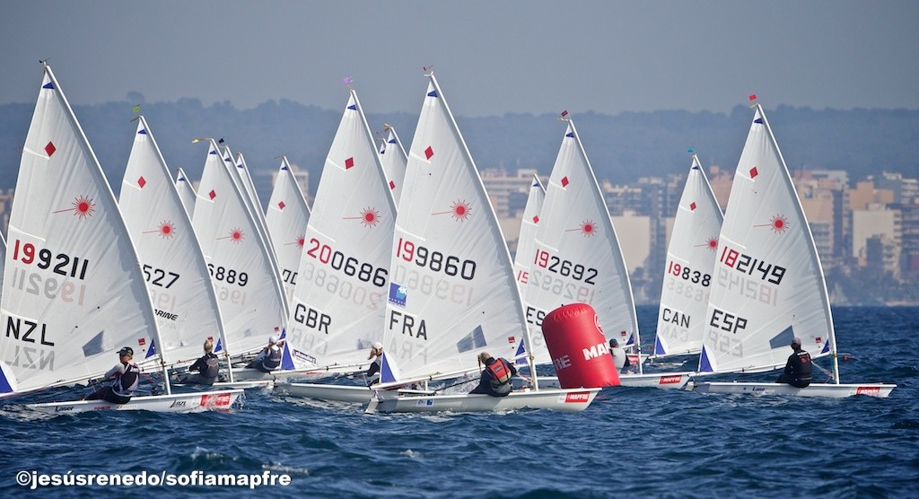 Racing in the Womens Singlehanded event, Day 1 Princess Sophia Regatta, Plama, Spain photo copyright Jesus Renedo / Sofia Mapfre http://www.sailingstock.com taken at  and featuring the  class