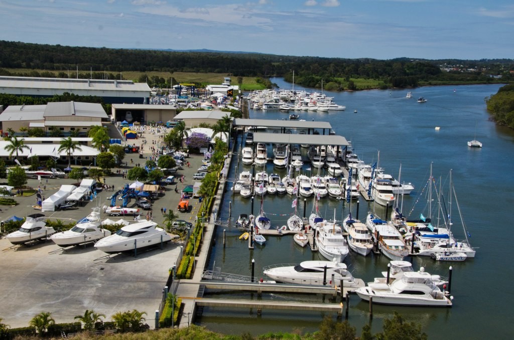 Riviera&rsquo;s Coomera facility hosts the four-day Riviera Festival of Boating for owners and aspiring owners. photo copyright Stephen Milne taken at  and featuring the  class