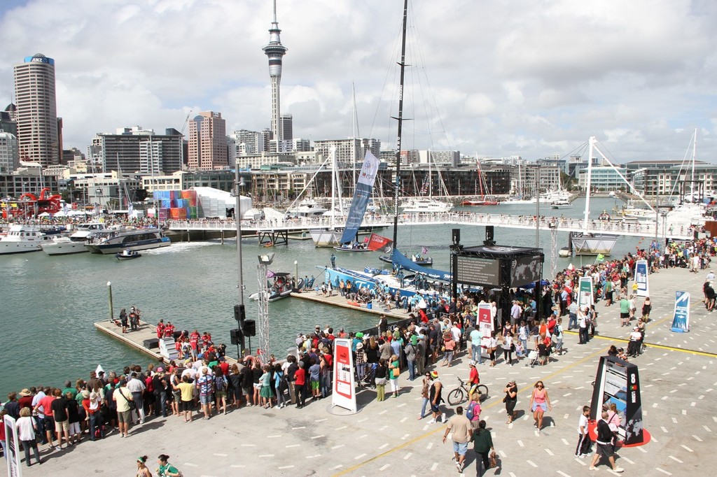 Viaduct Harbour - Volvo Ocean Race fleet leaves for start of leg 4 photo copyright Richard Gladwell www.photosport.co.nz taken at  and featuring the  class