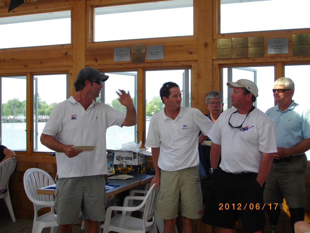 Match Racing Guru, Dave Perry, and crew place 2nd - 2012 Great Lakes International Challenge Cup and Stolze Cup Match Races photo copyright Katie Nicoll taken at  and featuring the  class