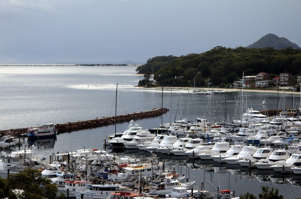 Early morning over d'Albora's marina Nelson Bay.jpg photo copyright Sail Port Stephens Event Media taken at  and featuring the  class
