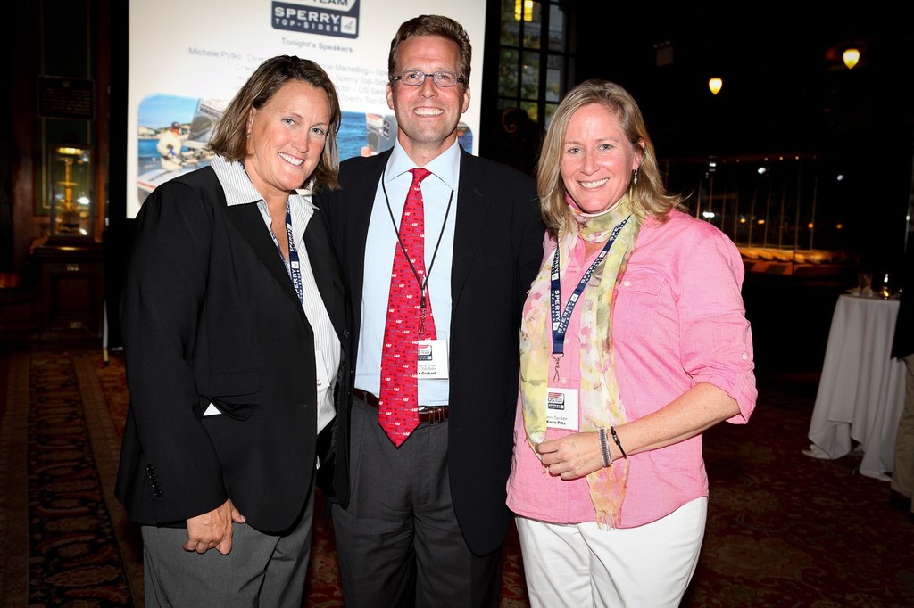 Michele Pytko Director Performance Marketing, Jack Gierhart Executive Director US Sailing, Karen Pitts Vice President Sperry Top-Sider Inc. photo copyright LS Agency New York taken at  and featuring the  class