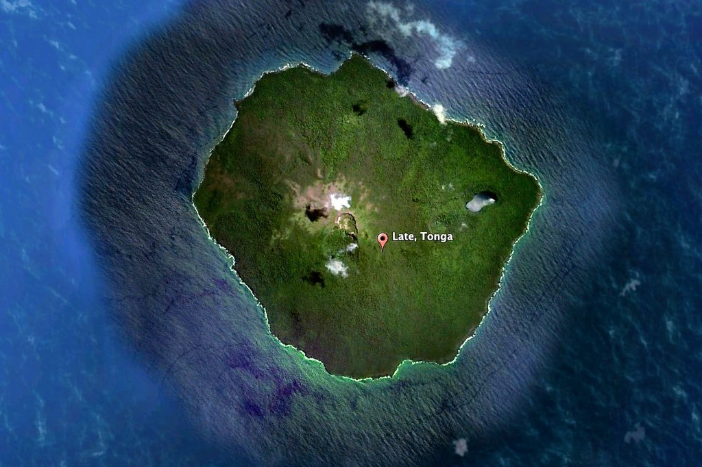 The island of Late is located to the west of Vava’u, Tonga photo copyright Google Earth taken at  and featuring the  class