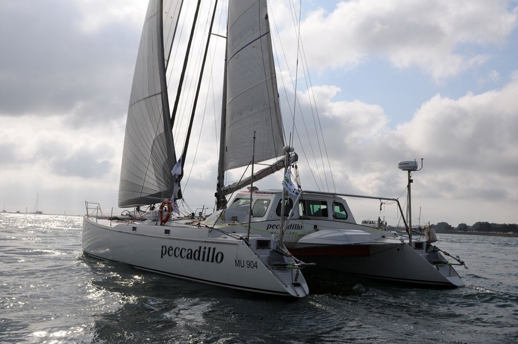 Defending champion Peccadillo (Charles Meredith) took second place in the multihull division after her weary crew sought shelter in Port Arthur. Three Peaks Race 2012 photo copyright Paul Scrambler taken at  and featuring the  class