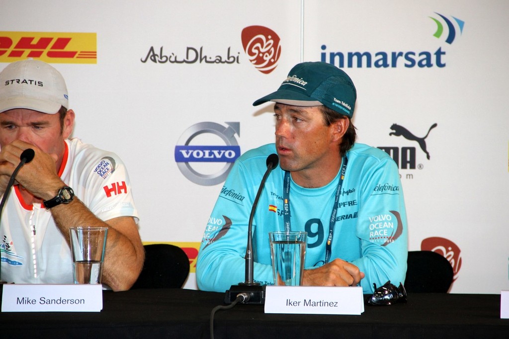 Mike Sanderson (Left) and Iker Martinez - Volvo Ocean Race - Skippers Media Conference, March 16, 2012 photo copyright Richard Gladwell www.photosport.co.nz taken at  and featuring the  class