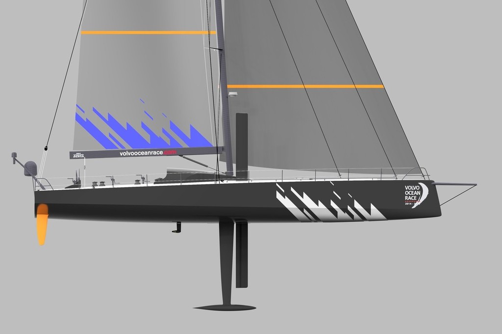A profile rendering of the new Farr-designed, 65-foot Volvo One Design class  © Farr Yacht Design/Volvo Ocean Race http://www.volvooceanrace.com
