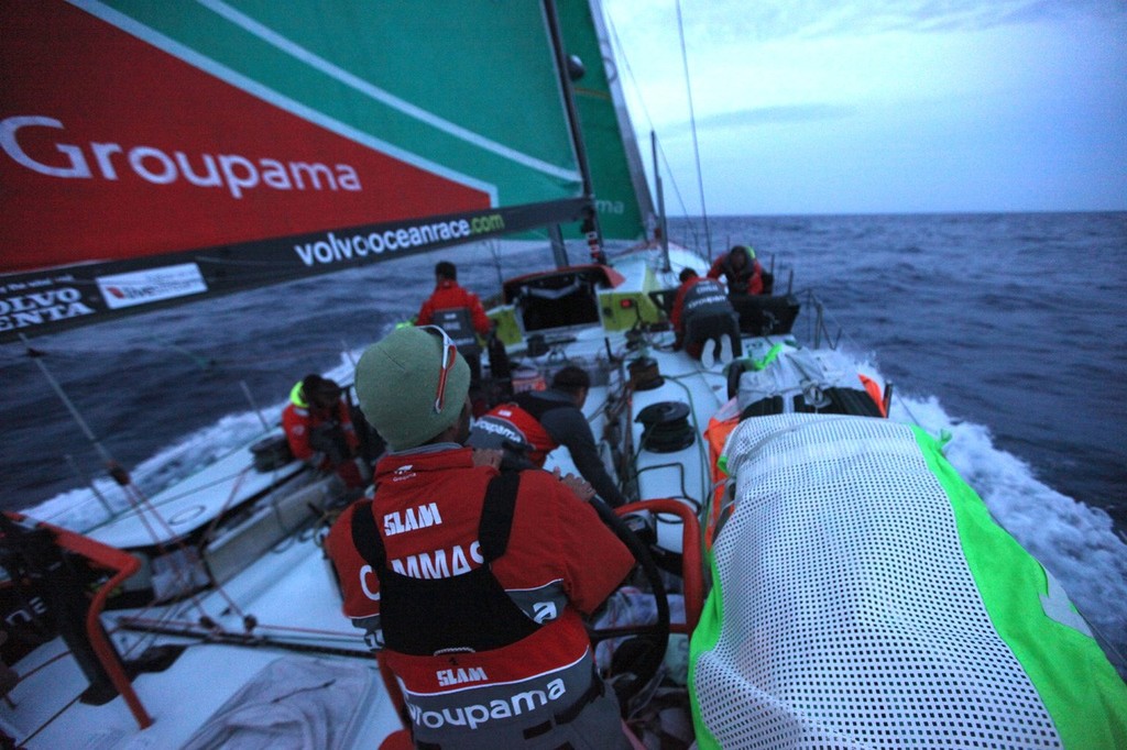 Groupama Sailing Team during leg 7 - Day 8, Volvo Ocean Race 2011-12 photo copyright Yann Riou/Groupama Sailing Team /Volvo Ocean Race http://www.cammas-groupama.com/ taken at  and featuring the  class