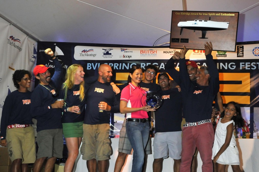 Smile and Wave on the podium at the BVI Spring Regatta & Sailing Festival. - BVI Spring Regatta photo copyright Dean Barnes taken at  and featuring the  class