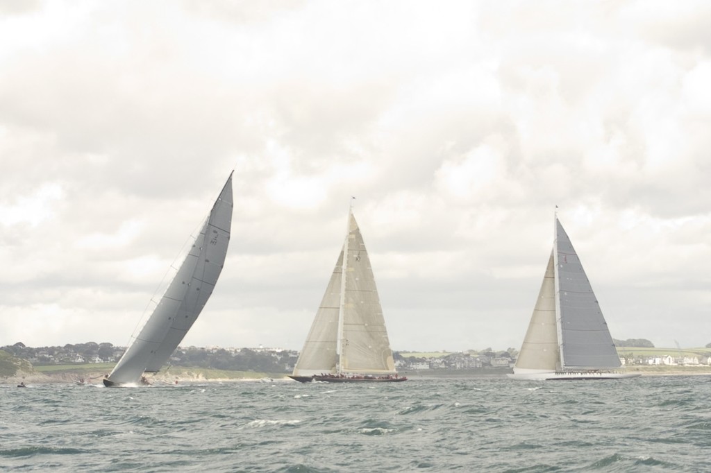Racing in perfect conditions  - J Class, UK Series - Falmouth, Race 5 photo copyright J Class Association taken at  and featuring the  class