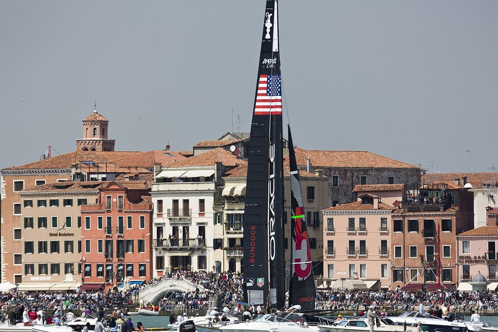 19-05-2012 /  Venice (ITA) / 34th America's Cup / ACWS Venice / Oracle Team USA Bundock / Racing Day 2*** 19-05-2012 / Venice (ITA) / 34th America's Cup / ACWS Venice / ORACLE TEAM USA / Racing Day 3 photo copyright Guilain Grenier Oracle Team USA http://www.oracleteamusamedia.com/ taken at  and featuring the  class