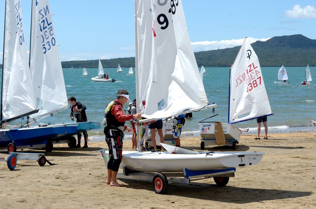 Three of the classes on Narrowneck Beach, that will be at the Hutchwilco Boat Show © Christine Hansen
