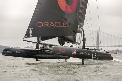 Oracle Team USA conducted their foiling tests on the Ac45, which had less platform twist than the AC72 © Guilain Grenier Oracle Team USA http://www.oracleteamusamedia.com/