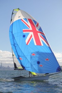 Our new Olympic gennaker looks great photo copyright Peter Burling and Blair Tuke taken at  and featuring the  class