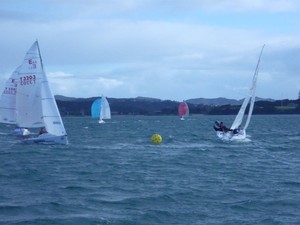 The Blurr leads Hobo and Voodoo - 2012 Elliott 5.9 Traveller Series, Opua Regatta photo copyright Lorraine Kite taken at  and featuring the  class