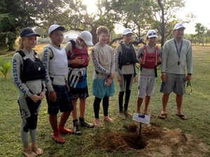 Tree planting ceremony for world environment day - IODA Optimist Asian Championships 2012 photo copyright Vibeke Bech Munk taken at  and featuring the  class
