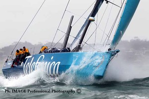 Team Telefonica skippered by Iker Martinez head for Brazil at the start of Leg 5 - Volvo Ocean Race 2012 photo copyright Howard Wright /IMAGE Professional Photography http://www.imagephoto.com.au taken at  and featuring the  class