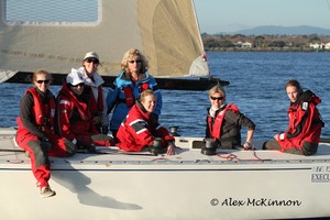 The 2011 Executive Decision crew. - Australian Women's Keelboat Regatta photo copyright  Alex McKinnon Photography http://www.alexmckinnonphotography.com taken at  and featuring the  class