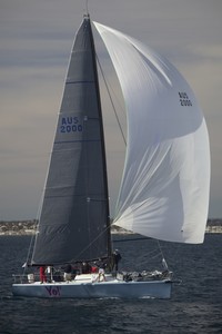 Grey Ghost – Yo! 2 showed good form in the light conditions to win Division Zero IRC. photo copyright Bernie Kaaks taken at  and featuring the  class
