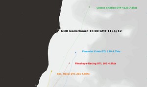 GOR Race Viewer 15;00 GMT 11/4/12 photo copyright Global Ocean Race http://globaloceanrace.com taken at  and featuring the  class