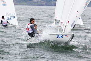 Onur Ozkaya (TUR) on Day 3 of the 2012 Fourth Star Pizza ISAF Youth Worlds, Dublin, Ireland photo copyright ISAF Youth Worlds http://www.isafyouthworlds.com taken at  and featuring the  class