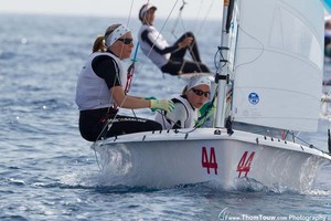 470 World Championships 2012 - Day 1 photo copyright Thom Touw http://www.thomtouw.com taken at  and featuring the  class
