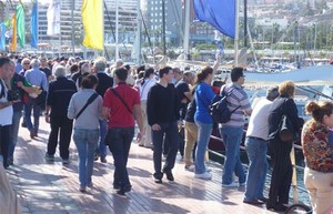 ARC - farewelling family.  friends and curious visitors line the dock on the day of departure photo copyright  SW taken at  and featuring the  class