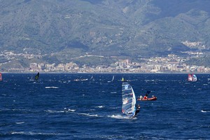 Albeau heads for the start - PWA Reggio Calabria World Cup 2012 Day 3 photo copyright  John Carter / PWA http://www.pwaworldtour.com taken at  and featuring the  class