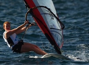 Annalise Gilbert sailing in Perth - 2012 Four Star Pizza ISAF Youth Sailing World Championships photo copyright Getty Images taken at  and featuring the  class