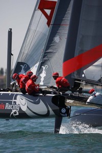 Artemis is second in the first fleet race. May 17th, AC45 World Series Venice. photo copyright Sander van der Borch / Artemis Racing http://www.sandervanderborch.com taken at  and featuring the  class