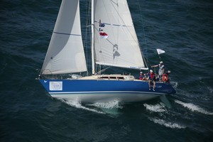 Farr Lap – the Farr 36 footer was one of a number of smaller yachts in the fleet. - Fremantle to Bali 2012 photo copyright Bernie Kaaks taken at  and featuring the  class