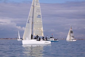 Jahmali becalmed - Warsash Spring Series 2012 photo copyright Eddie Mays taken at  and featuring the  class